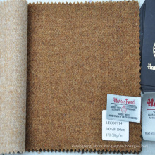 rough plain design tweed fabric